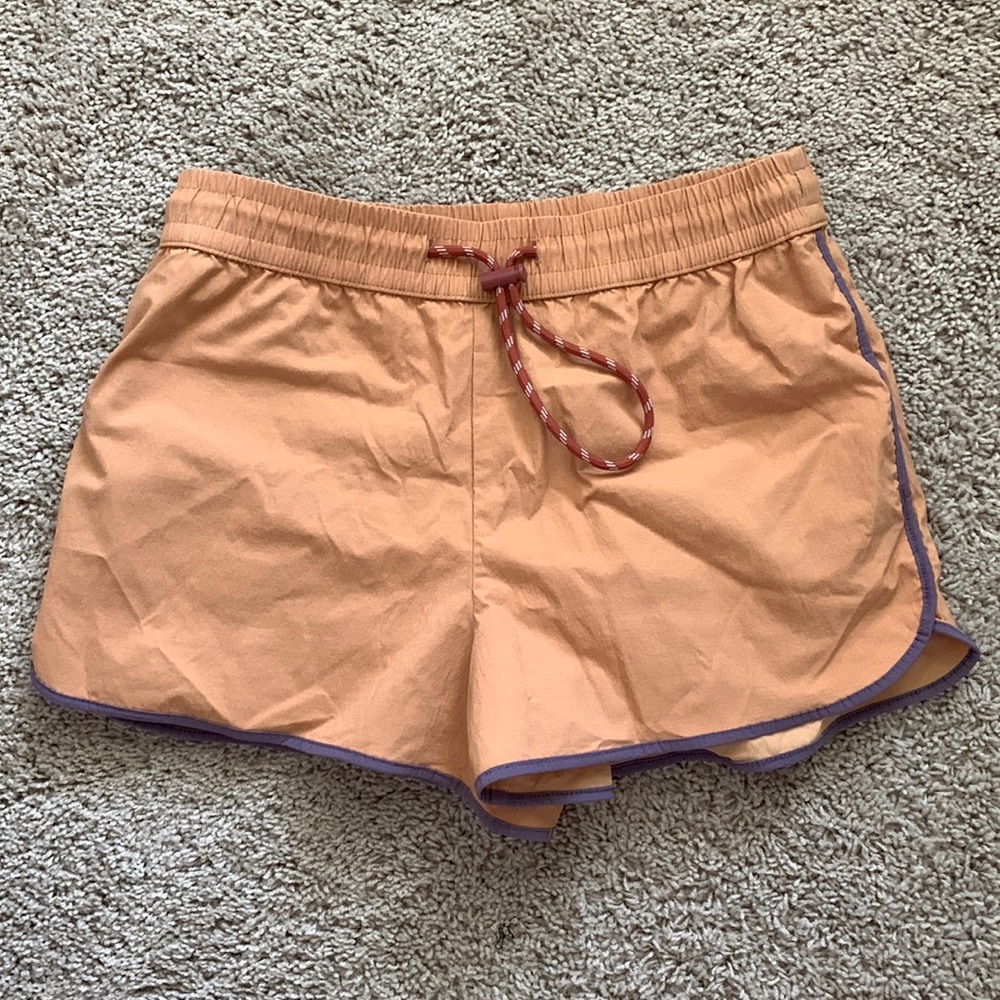 Orange Drawstring Outdoor Shorts Size Medium